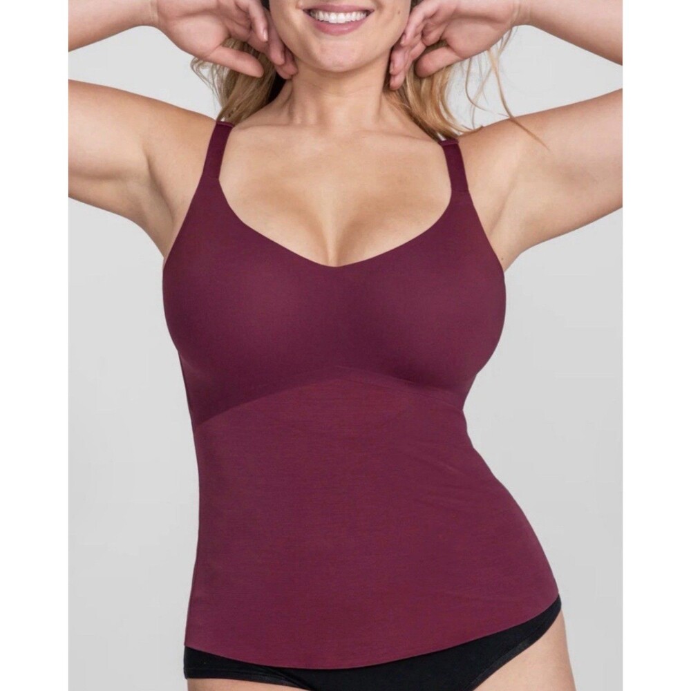 Honeylove LiftWear Camisole Fig Maroon Bra Top size 1X